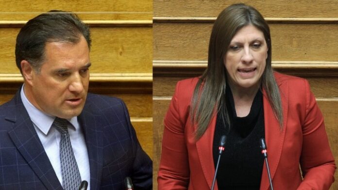 Αντιπαράθεση στη Βουλή ανάμεσα σε Ζωή Κωνσταντοπούλου και Άδωνι Γεωργιάδη