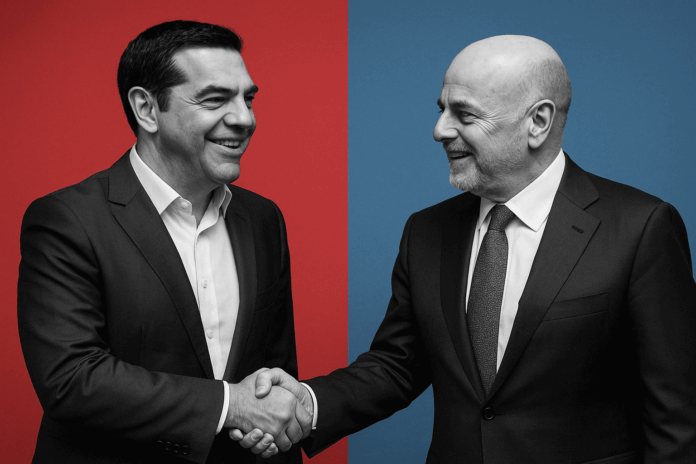 Αλέξης Τσίπρας και Γιάννης Αλαφούζος