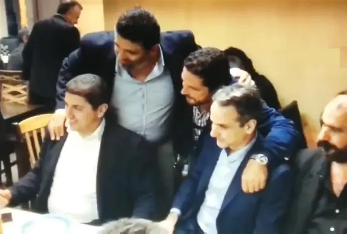 Ο Μητσοτάκης με τους πρωταγωνιστές του σκανδάλου